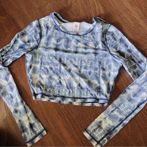 Billabong womens cropped swim shirt surf rash guard